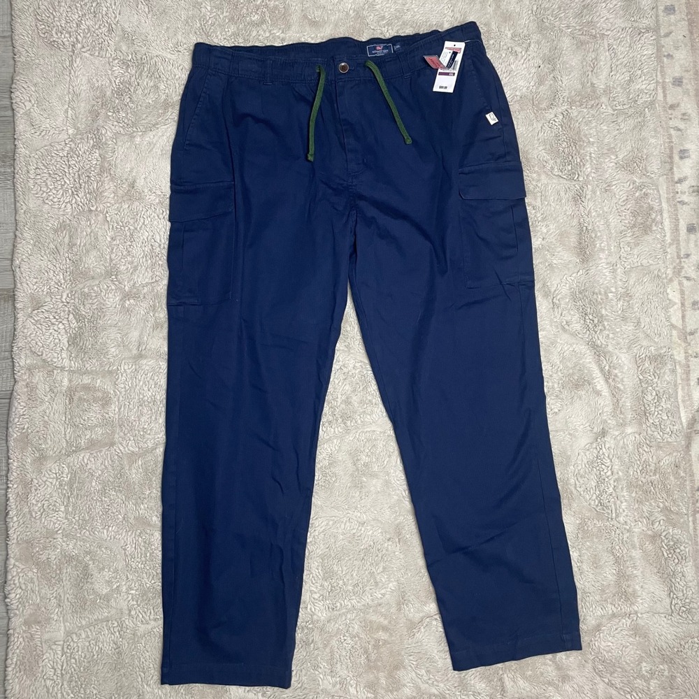 Vineyard Vines Mens XXL Pull On Cargo Pants Nautical Navy Blue NWT msrp $90